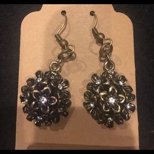Antique Gold Floral Earrings